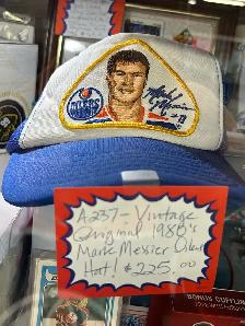 1983 ORIGINAL Mark Messier Cap Hat Oilers Trucker Showcase 305