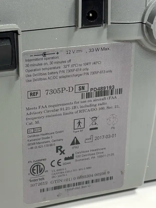 DeVilbiss Vacu-Aide Suction Unit (7305P-D) - Tested Wo - Photo 4