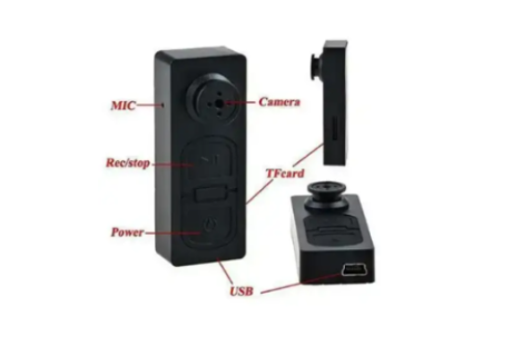 100% NEUF CAMERA ESPION BOUTON DE CHEMISE VIDEO/AUDIO HD PINHOLE - Photo 4