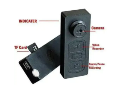 100% NEUF CAMERA ESPION BOUTON DE CHEMISE VIDEO/AUDIO HD PINHOLE - Photo 6