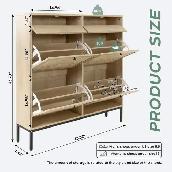 Brand New Rattan Shoe Cabinet 4 Flip Drawers $149