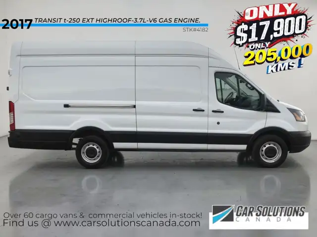 2017 FORD TRANSIT T-250 EXTENDED HIGHROOF CARGO VAN! 250