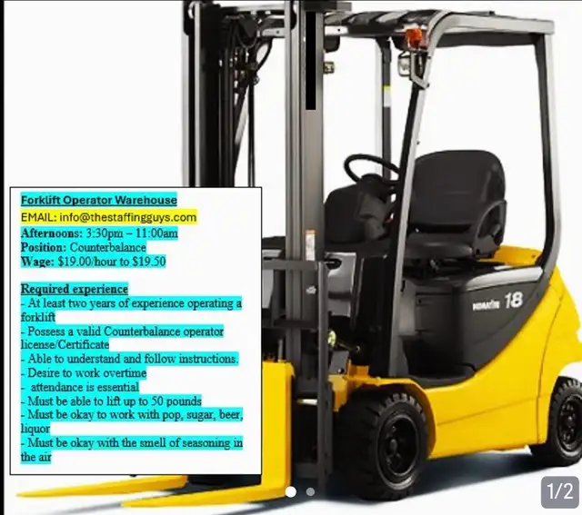 FORKLIFT OPERATOR