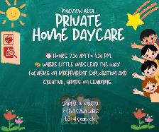 private home daycare Pineview area