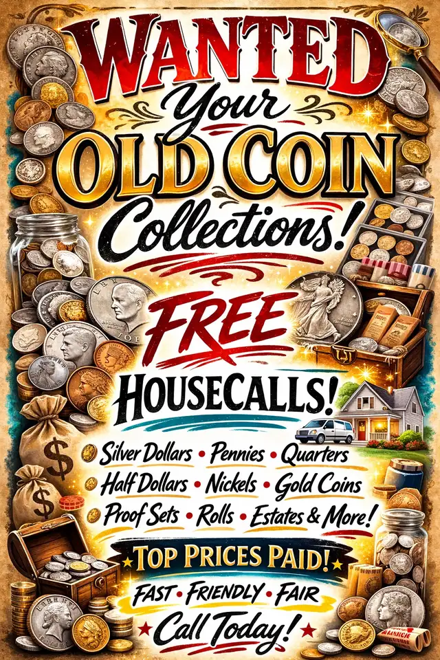 WANTED YOUR COIN COLLECTIONS