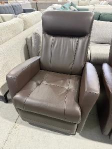 Palliser brown leather rocker swivel power recliner