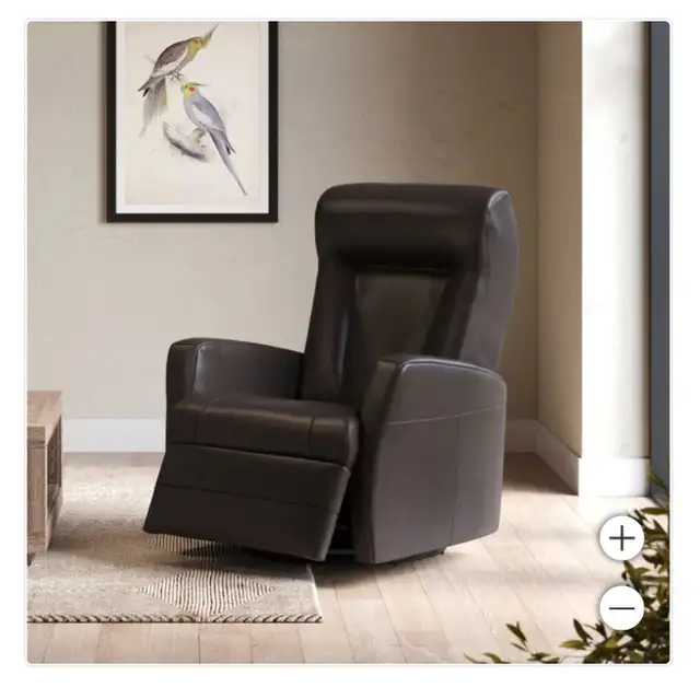 Palliser brown leather rocker swivel power recliner - Photo 3