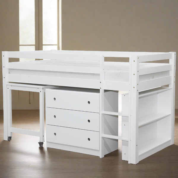 PREMIUM SOLID WOOD LOFT BEDS WITH STAIRS & LADDER FOR KIDS - Photo 10