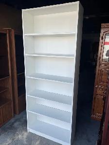 Free delivery used White 6-Shelf Bookshelf - Photo 6