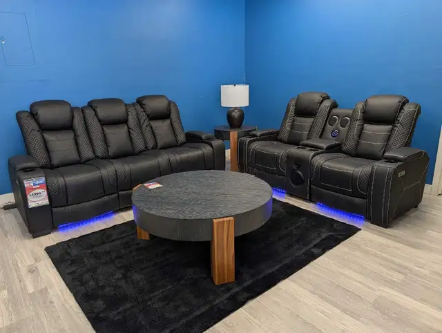 Black Elegance Reclining set CLEARANCE