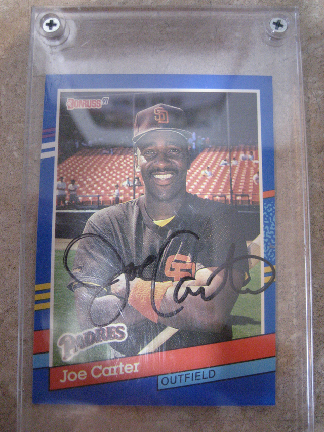Joe Carter Autograph Card