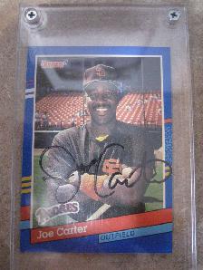 Joe Carter Autograph Card