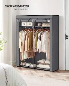 SONGMICS Portable Fabric Wardrobe Closet – Gray - Photo 2