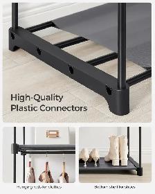 SONGMICS Portable Fabric Wardrobe Closet – Gray - Photo 7