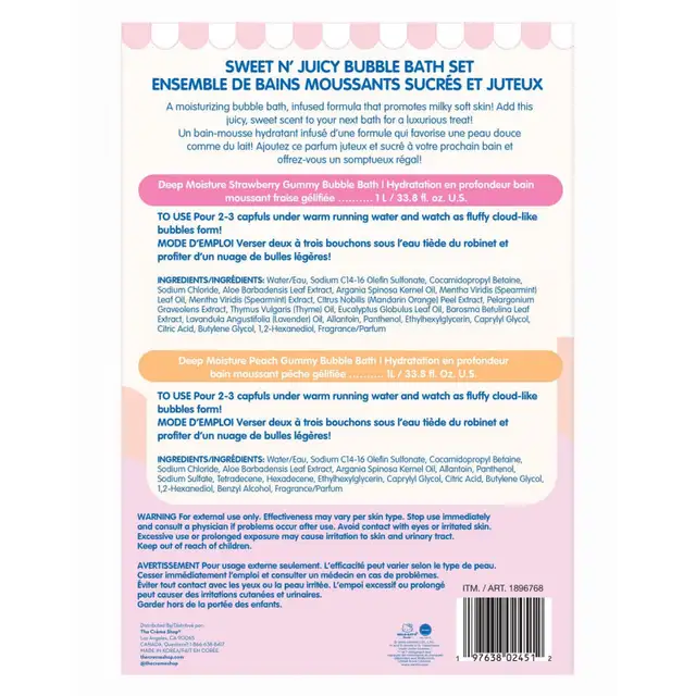 The Crème Shop Hello Kitty Sweet N' Juicy Bubble Bath Set 2 x 1L - Photo 2