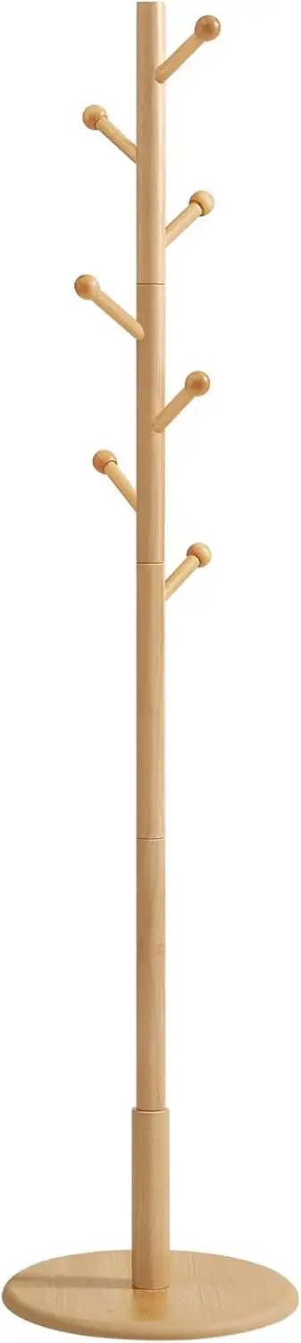 VASAGLE Freestanding Coat Rack – Natural Beige