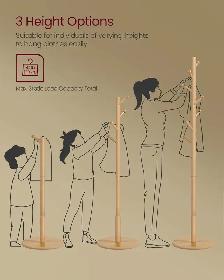 VASAGLE Freestanding Coat Rack – Natural Beige - Photo 6