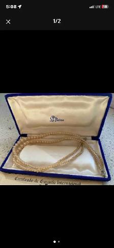 Vintage Majorica Pearl Necklace Original Box