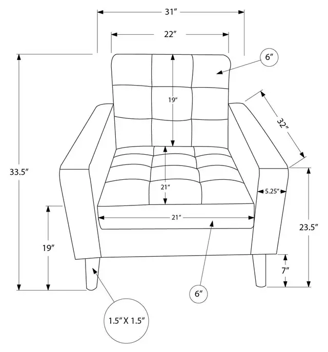 NEUF Fauteuil , causeuse ou sofa en tissu ou cuir ( 4 couleurs) - Photo 9