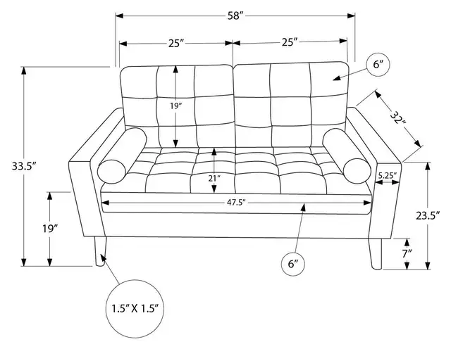 NEUF Fauteuil , causeuse ou sofa en tissu ou cuir ( 4 couleurs) - Photo 10