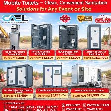 Finance Available! Mobile Toilets – Clean, Convenient Sanitation