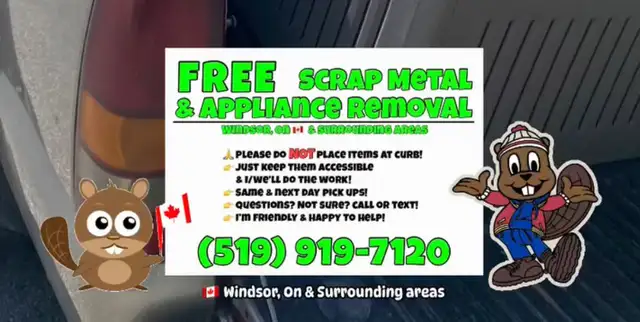 Scrapper: Free Appliance & Scrap Metal Pick Up (519) 919-7120