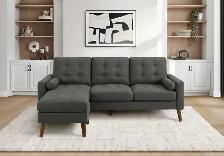 NEUF Sofa chaise longue cuir noir ou 3 choix de tissus