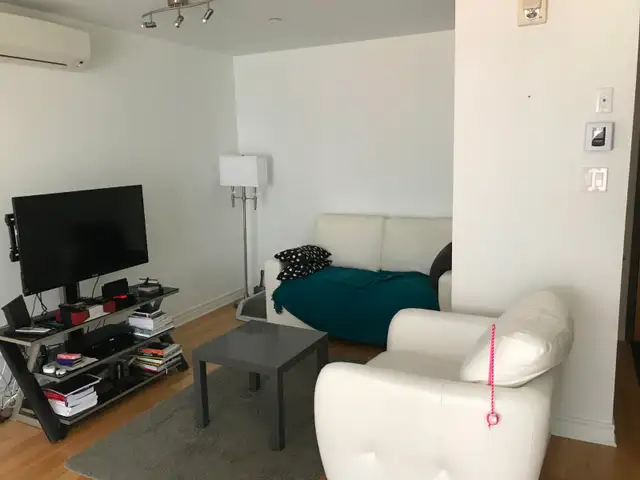 3 1/2 meublé, chauffé, éclairé, bail 3 mois 1/2 (Enquête crédit) - Photo 3