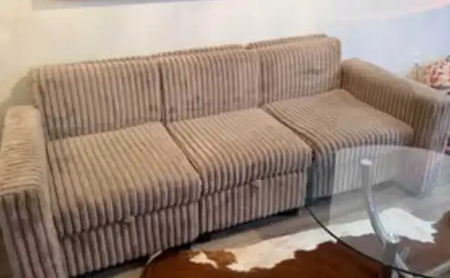 brand new 3 seater pull out sectional couch