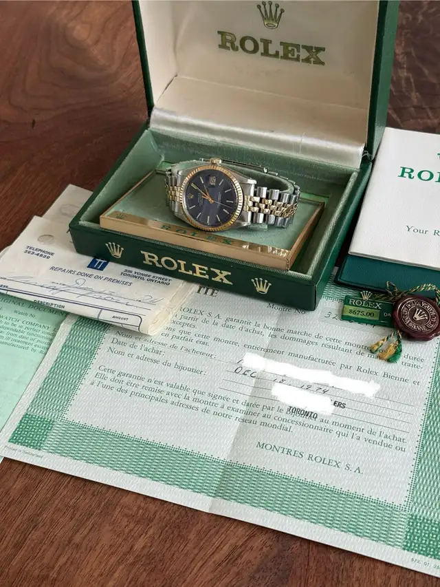 Rolex Datejust 36mm Two-tone Mosaic Dial Full Set
