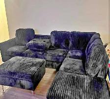 black corduroy Sectional sofa