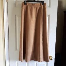 JUPE LONGUE NEUVE VELOUR BEIGE GR12FEM TAILLE 29'AJUSTABLE$15.00