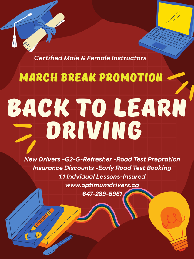 Driving Learning Special 'March Break Promotion '
