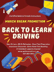 Driving Learning Special 'March Break Promotion '