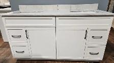 60'vanity with double sink, including countertop