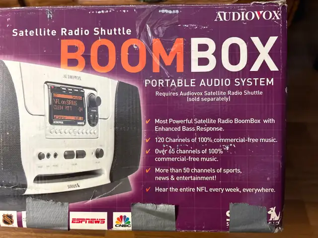 SIRIUS Audiovox SIR-PNP3 Satellite Receiver PLUS BB3 Boom Box - Photo 5