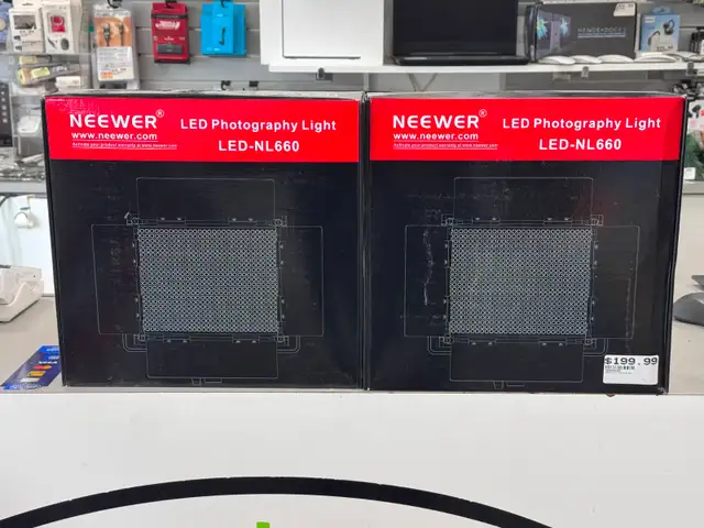 NEEWER 2 Pack Bi Color 660 LED Video Light and Tripod Stand Kit