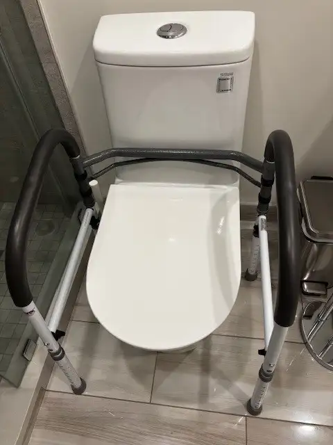 Toilet/bathroom safety rail