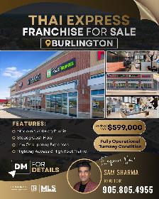 #1 Thai QSR for sale in Burlington!