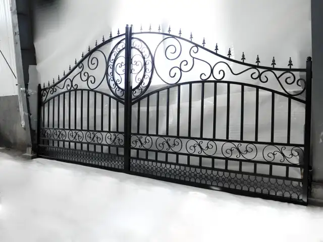 Aluminum Fencings Single Dual swing Gates Metal Driveway Gates - Photo 8