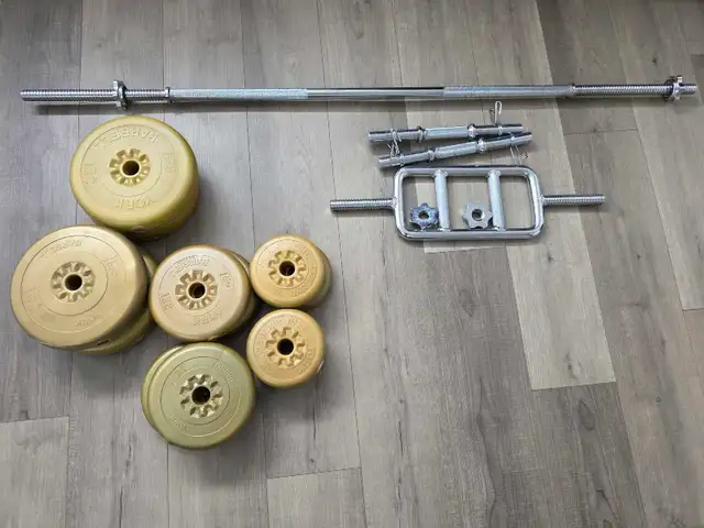 ️ Adjustable Weight Set   Barbell & Dumbbells (70 lbs Plates)