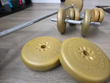 ️ Adjustable Weight Set   Barbell & Dumbbells (70 lbs Plates) - Photo 4