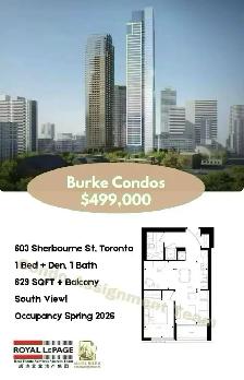 Burke one plus den like 2 small bed near Yorkville UFT