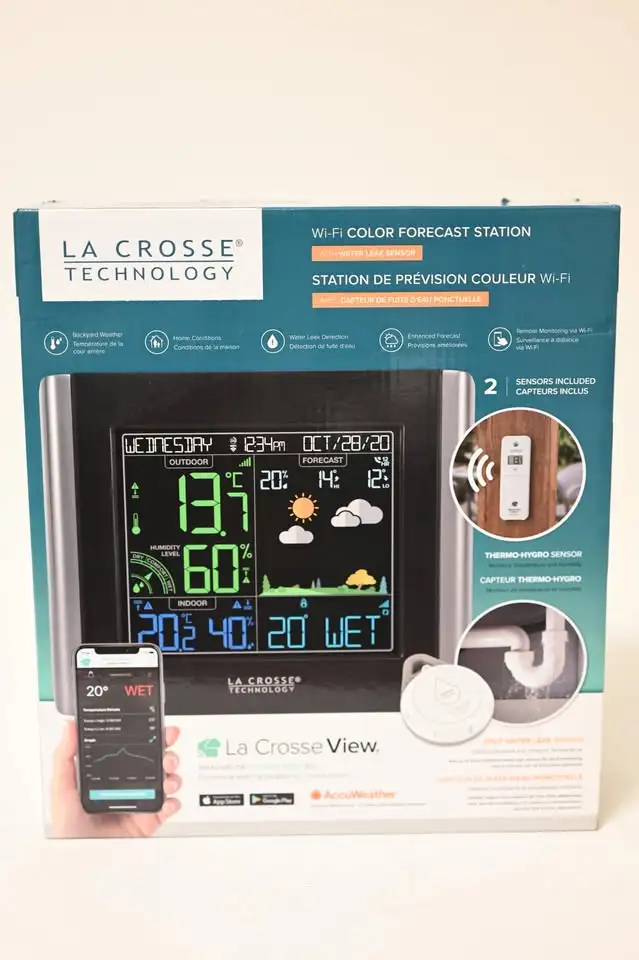 Water Leak Detection La Crosse View Wi-Fi Weather Forecast NEW