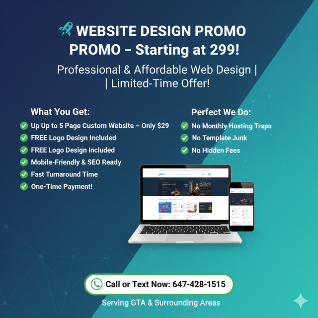 Modern Web Design – 5 Pages for $299 – No Monthly Fees!