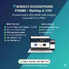Modern Web Design – 5 Pages for $299 – No Monthly Fees!