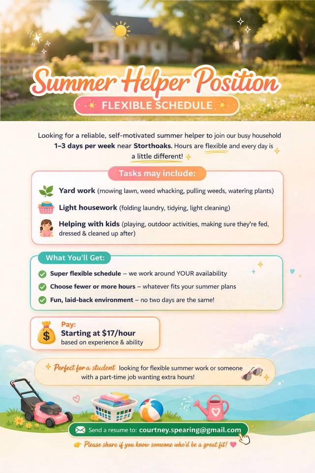 Summer Helper Position