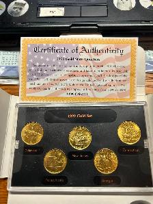 1999 State Quarters 24 Karat Gold Plated Set