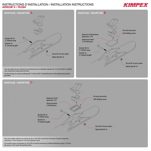 KIMPEX RUSH SNOWMOBILE SKIS - Photo 3