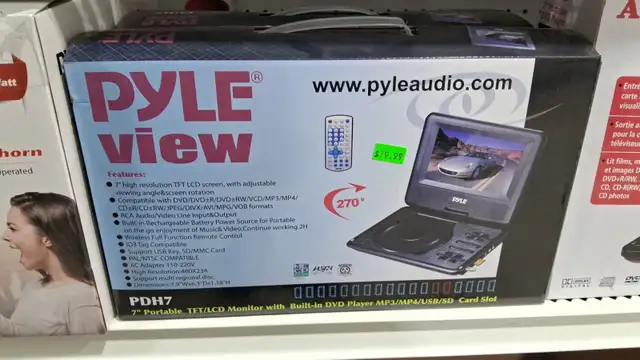 Pyle PDH7 7' Portable TFT/LCD Monitor